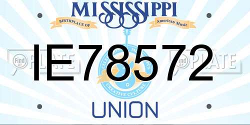 IE78572 Mississippi License Plate