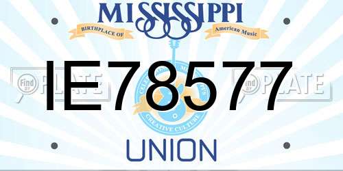 IE78577 Mississippi License Plate