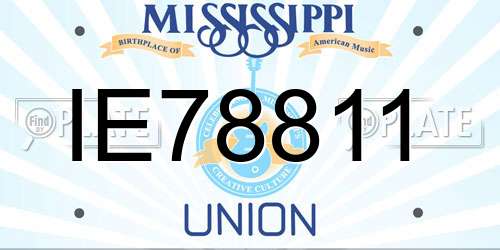 IE78811 Mississippi License Plate