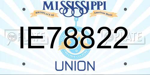 IE78822 Mississippi License Plate