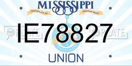 IE78827 Mississippi License Plate