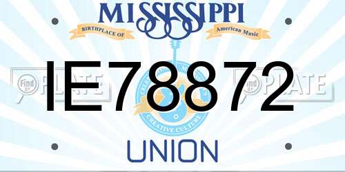 IE78872 Mississippi License Plate