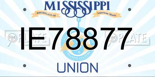 IE78877 Mississippi License Plate