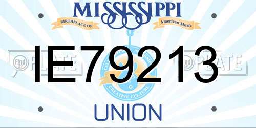 IE79213 Mississippi License Plate