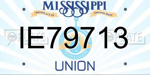 IE79713 Mississippi License Plate