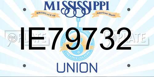 IE79732 Mississippi License Plate