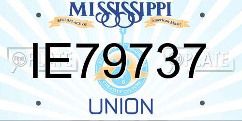 IE79737 Mississippi License Plate