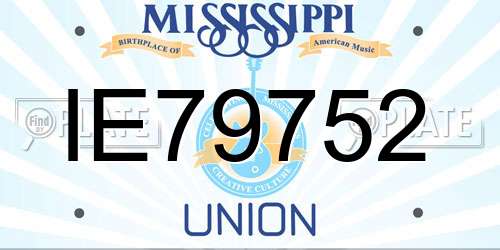 IE79752 Mississippi License Plate