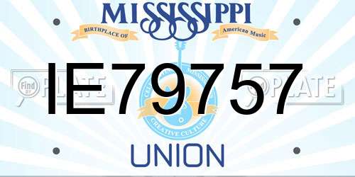 IE79757 Mississippi License Plate