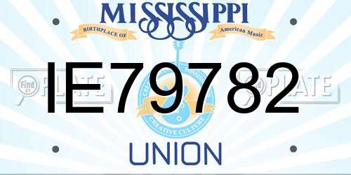 IE79782 Mississippi License Plate