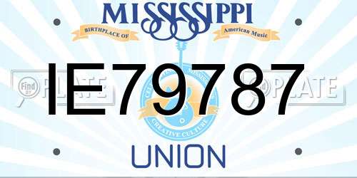 IE79787 Mississippi License Plate