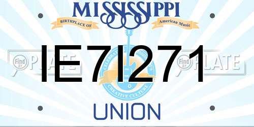 IE7I271 Mississippi License Plate