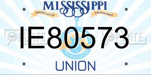 IE80573 Mississippi License Plate