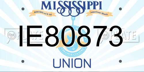 IE80873 Mississippi License Plate