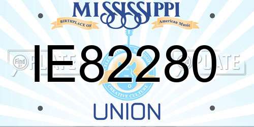 IE82280 Mississippi License Plate