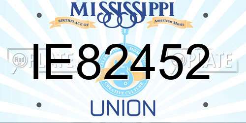 IE82452 Mississippi License Plate