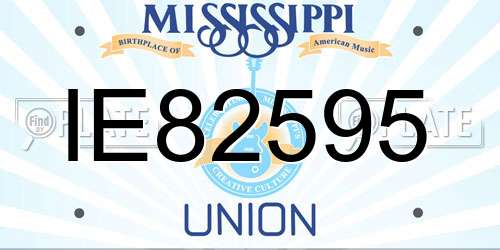 IE82595 Mississippi License Plate