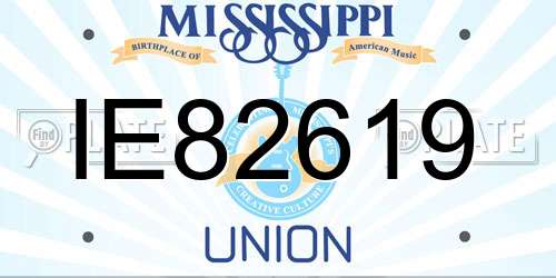 IE82619 Mississippi License Plate
