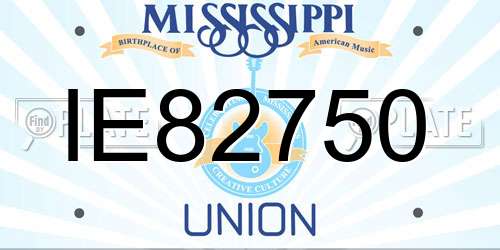 IE82750 Mississippi License Plate