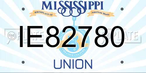 IE82780 Mississippi License Plate