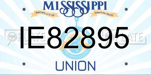 IE82895 Mississippi License Plate