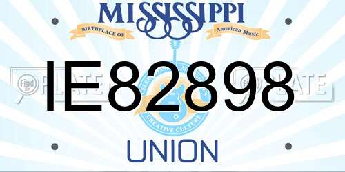 IE82898 Mississippi License Plate