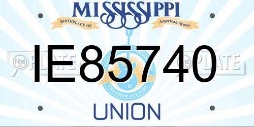 IE85740 Mississippi License Plate