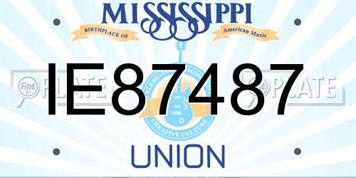 IE87487 Mississippi License Plate