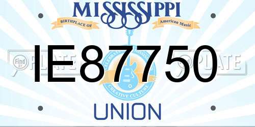 IE87750 Mississippi License Plate