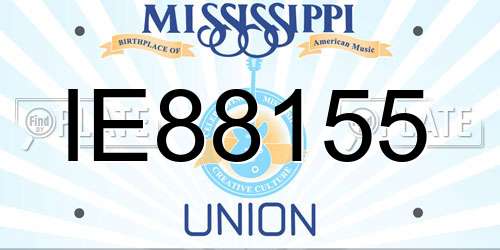 IE88155 Mississippi License Plate