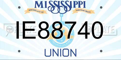 IE88740 Mississippi License Plate
