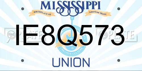 IE8Q573 Mississippi License Plate