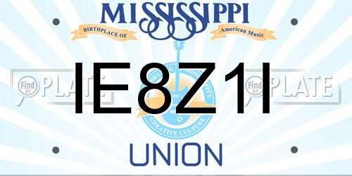 IE8Z1I Mississippi License Plate