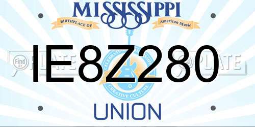IE8Z280 Mississippi License Plate