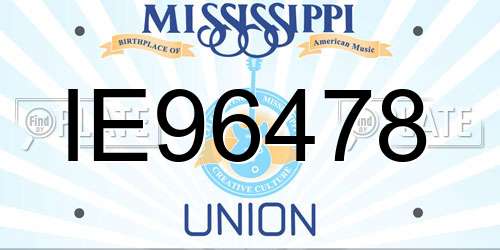 IE96478 Mississippi License Plate