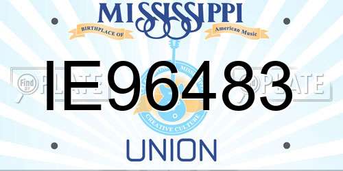 IE96483 Mississippi License Plate