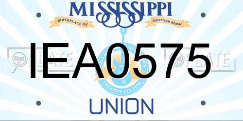 IEA0575 Mississippi License Plate