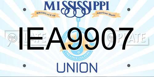 IEA9907 Mississippi License Plate