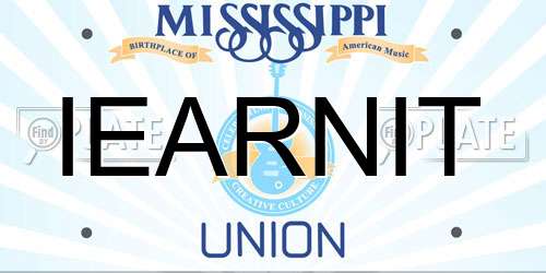 IEARNIT Mississippi License Plate