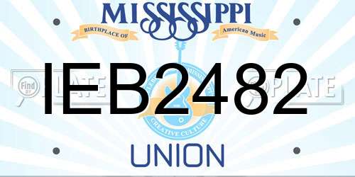IEB2482 Mississippi License Plate