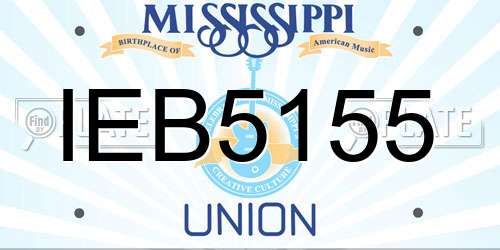 IEB5155 Mississippi License Plate