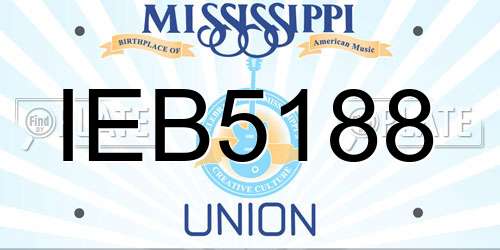 IEB5188 Mississippi License Plate
