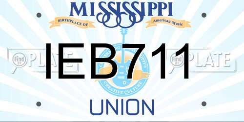 IEB711 Mississippi License Plate