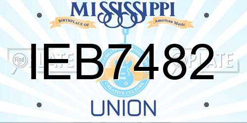 IEB7482 Mississippi License Plate