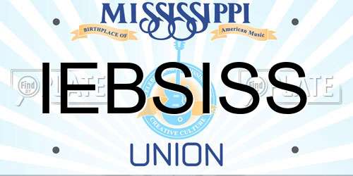 IEBSISS Mississippi License Plate