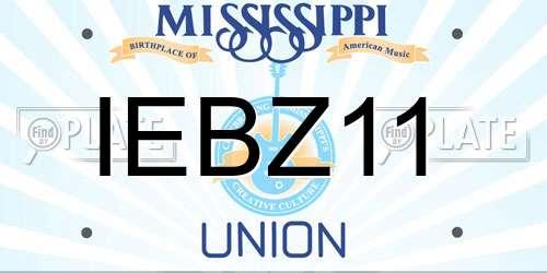 IEBZ11 Mississippi License Plate