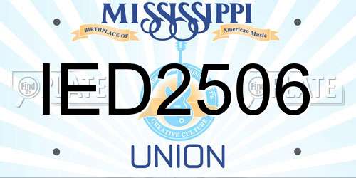 IED2506 Mississippi License Plate