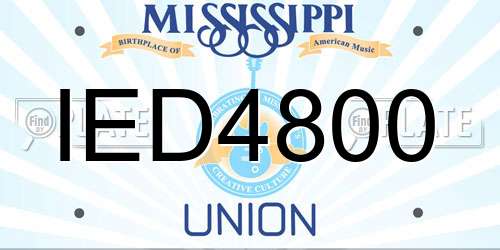 IED4800 Mississippi License Plate
