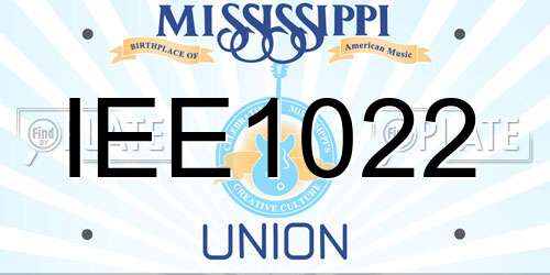 IEE1022 Mississippi License Plate