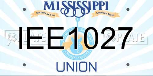 IEE1027 Mississippi License Plate